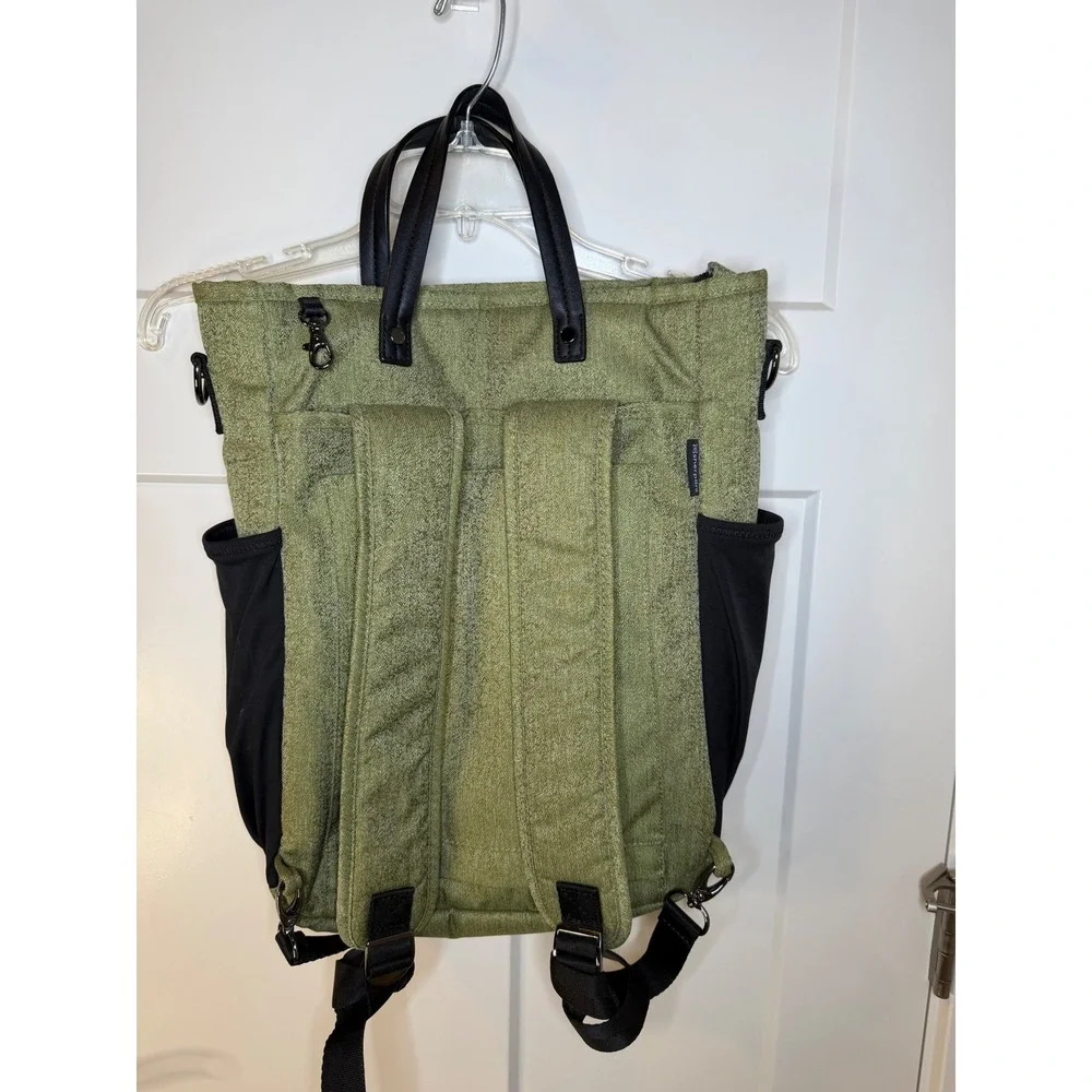 Sherpani Camden Convertible Backpack Tote Bag Olive Green Melange Missing Strap